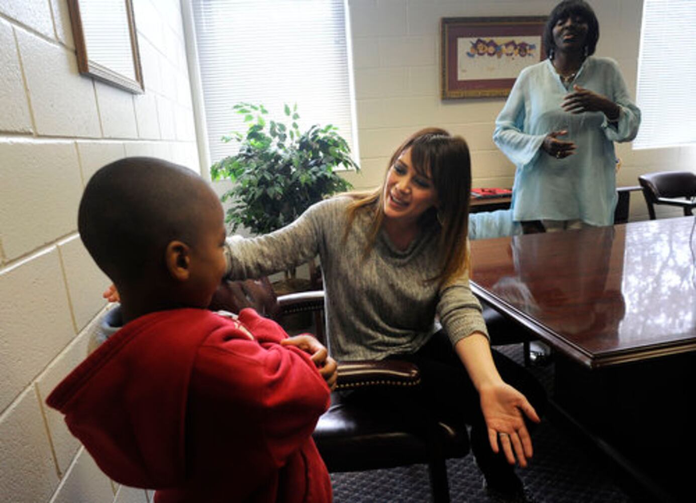 Hilary Duff visits Bethune Elementary