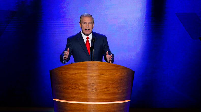 FILE - Ted Strickland, former governor of Ohio and Democratic nominee for Senate in Ohio, speaks to the delegates at the 2012 Democratic National Convention at the Time Warner Cable Arena in Charlotte, North Carolina, Tuesday, September 4, 2012. (Harry E. Walker/MCT)