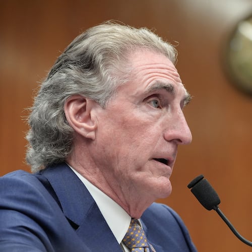 Interior Secretary Doug Burgum testifies during a Senate Committee on Appropriations, Subcommittee on Department of Interior, Environment, and Related Agencies hearing on the proposed budget for fiscal year 2027 on Capitol Hill Wednesday, April 22, 2026, in Washington. (AP Photo/Mariam Zuhaib)