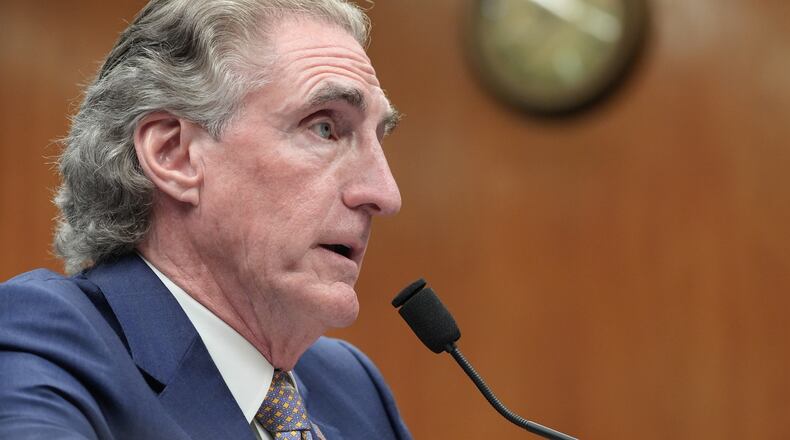 Interior Secretary Doug Burgum testifies during a Senate Committee on Appropriations, Subcommittee on Department of Interior, Environment, and Related Agencies hearing on the proposed budget for fiscal year 2027 on Capitol Hill Wednesday, April 22, 2026, in Washington. (AP Photo/Mariam Zuhaib)