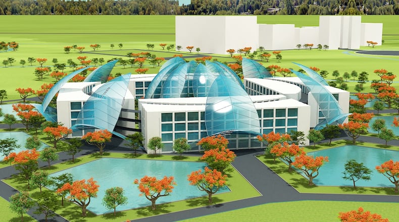 A rendering of Medient Studios’ original plans for a more than 1,500-acre filming complex in Effingham County, near Savannah. The project never got off the ground. On Friday, Sept. 23, 2016, the Securities and Exchange Commission sued three executives tied to Medient accusing them of civil fraud in violating federal securities laws.