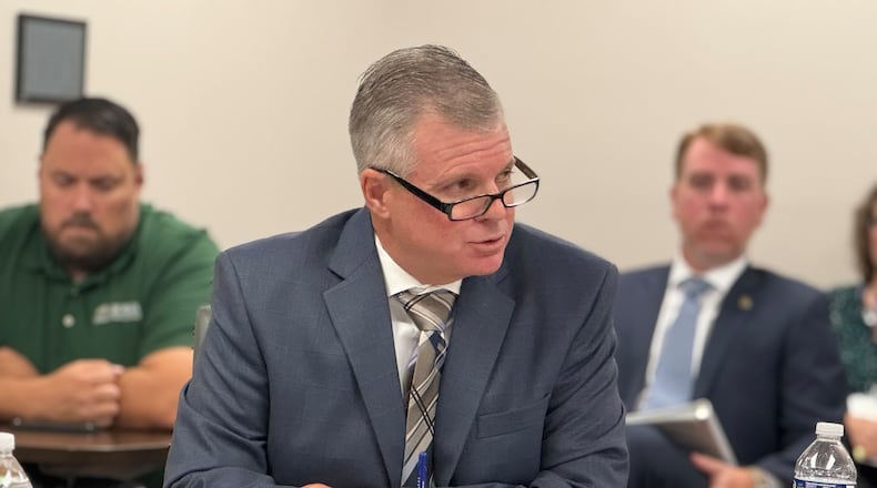 Georgia Department of Natural Resources Commissioner Walter Rabon updates the DNR board on Tuesday, Oct. 22, 2024, on the investigation into the deadly gangway collapse that occurred on Sapelo Island. (Drew Kann/AJC)