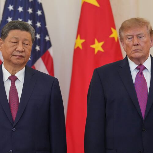 President Donald Trump and China's President Xi Jinping participate in an arrival ceremony in the Grand Foyer of the White House, Thursday, Sept. 24, 2026, in Washington. (AP Photo/Jacquelyn Martin)