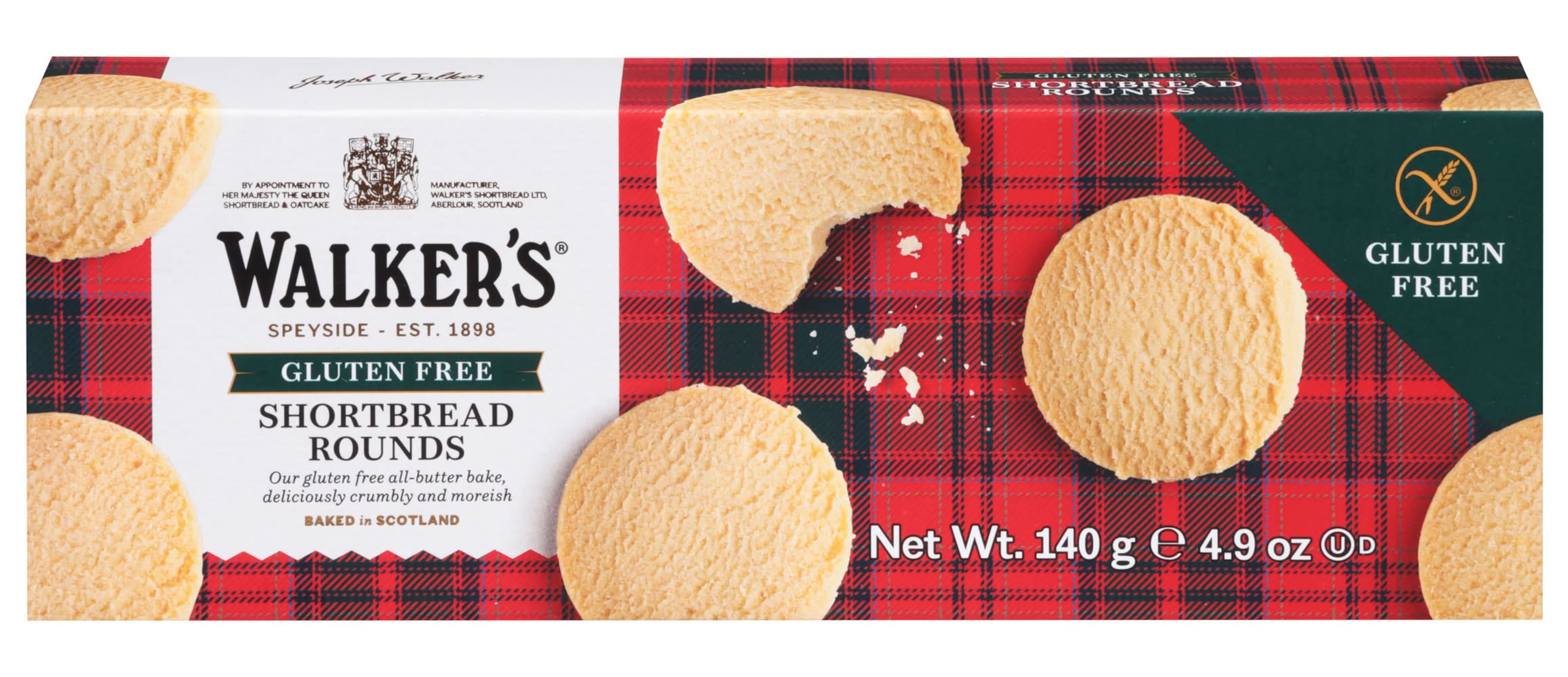 Walker’s Gluten-Free Shortbread Rounds substitute regular wheat flour with a blend of rice and corn flours, along with potato starch. (Courtesy)