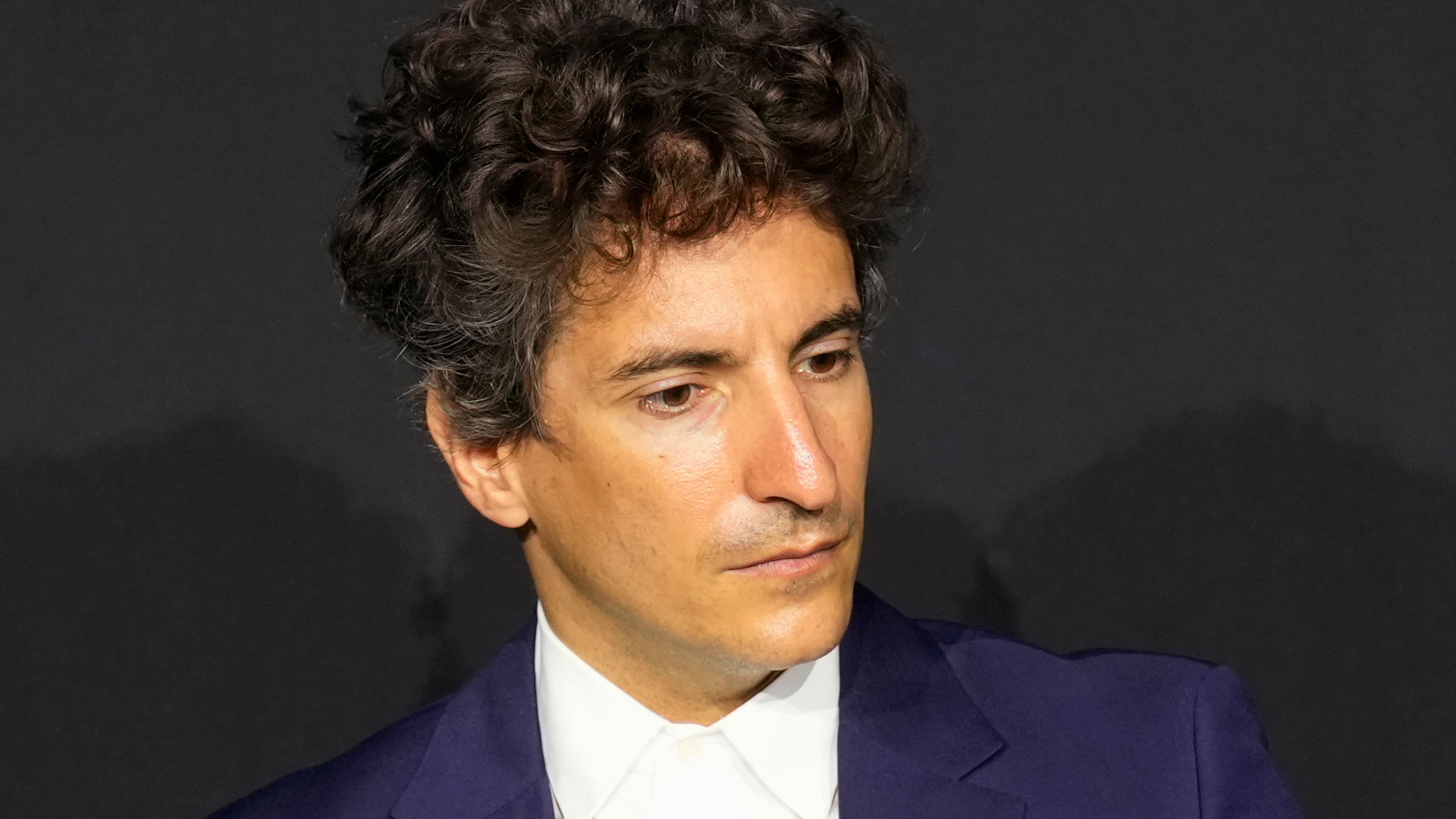 FILE- Prada Group Chief Marketing Officer Lorenzo Bertelli attends the presentation of the Axiom and Prada-designed spacesuit that will be used by NASA from 2026, in Milan, Italy, Wednesday, Oct. 16, 2024. (AP Photo/Antonio Calanni, File)