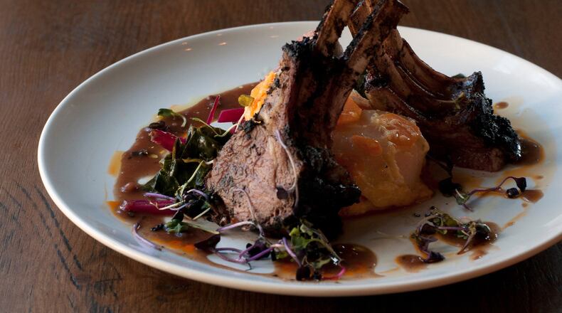 Cocoa-crusted rack of lamb. CONTRIBUTED BY SHELBY LIGHT