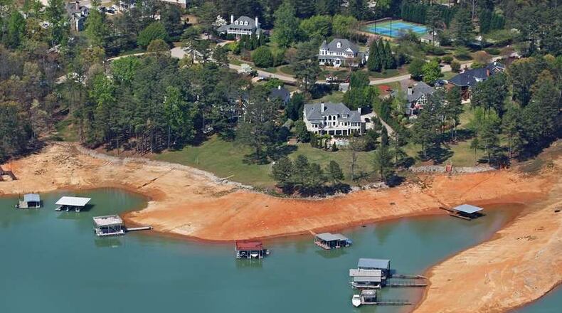 The man fell into the water at a dock near Hayes Drive on Saturday night and did not resurface, his son said.