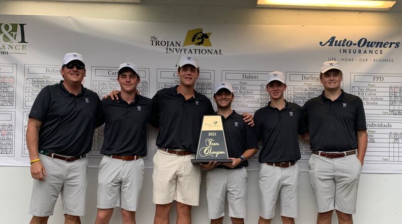 The Westminster golf team won the 2021 Trojan Invitational in Carrollton.