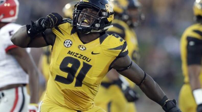 Former Missouri defensive end Charles Harris could provide the Falcons’ pass rush with a boost. (Jeff Robertson/Associated Press)