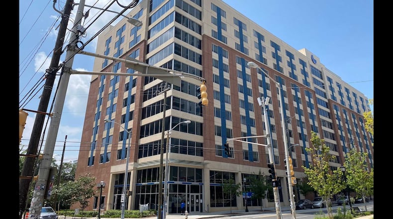 Piedmont Central, a 1,152-bed residential hall on Georgia State University's campus, was built through a public-private partnership with Corvias, a Rhode Island-based company. ERIC STIRGUS/ERIC.STIRGUS@AJC.COM.
