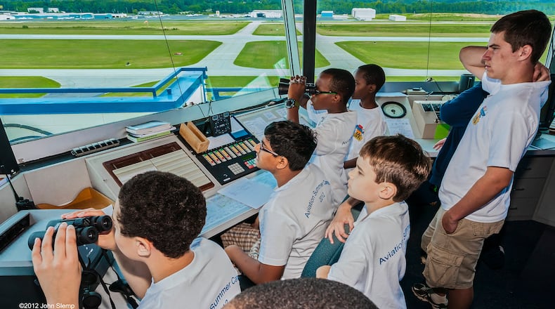 The Youth Aviation Program, for ages 14 and up, has helped dozens of young people earn their pilot’s license and launched many more into aviation careers. The program is in its 13th year and is sponsored by the Experimental Aircraft Association chapter in Gwinnett, EAA 690, which meets at the Gwinnett County Airport – Briscoe Field. Courtesy of John Slemp