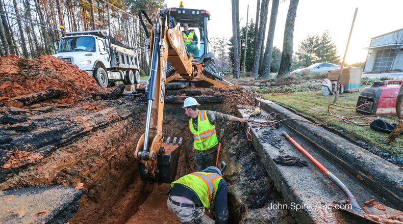 South Old Peachtree Road in Gwinnett County closed for hours Tuesday after a water main break.