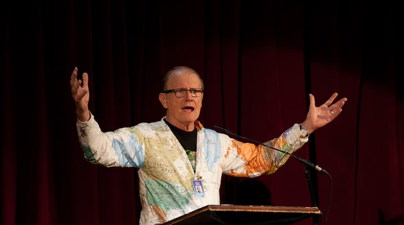 Operation Mobilization founder George Verwer gives a message to crew members in Abu Dhabi.