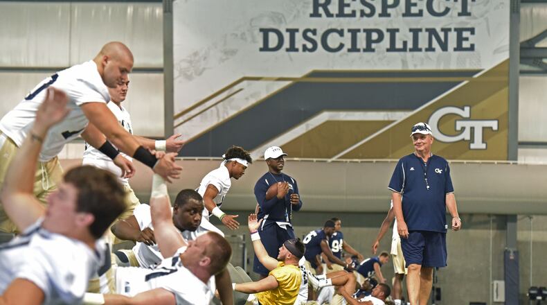 Georgia Tech head coach Paul Johnson. HYOSUB SHIN / HSHIN@AJC.COM