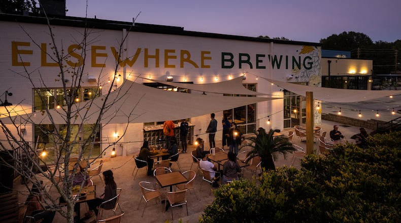 Elsewhere Brewing's setup at the Beacon complex in Grant Park includes a patio. (Courtesy of Elsewhere Brewing Co.)