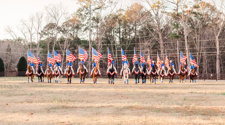 The Diamond D Cowgirls, a professional horseback drill team from Georgia, will be performing Monday in the inaugural parade in Washington, D.C. (Photo courtesy of Diamond D Cowgirls)