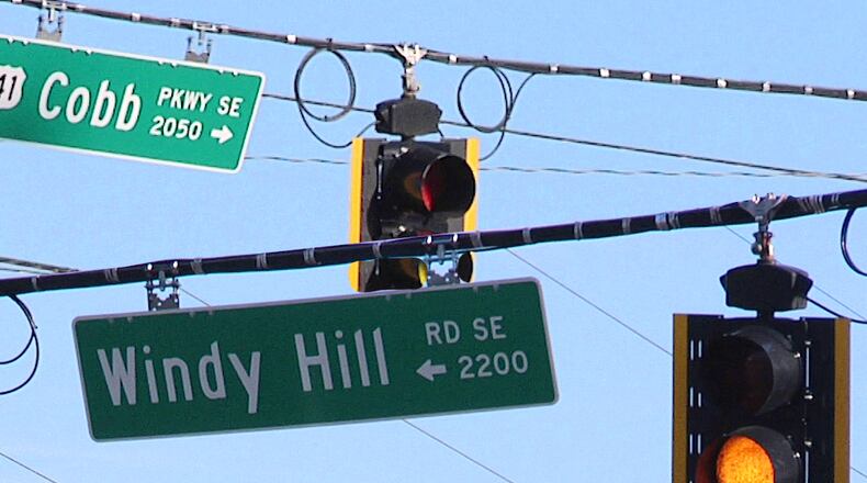 An online Cobb survey on how to improve the intersection of Cobb Parkway at Windy Hill Road has been extended to Dec. 31. (Courtesy of Cobb County)