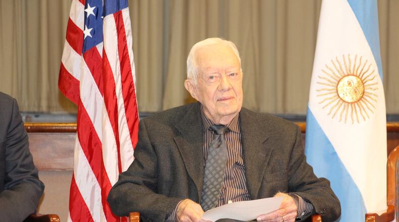 Former President Jimmy Carter was recently recognized by the Argentine government in a ceremony held at the Carter Center. Johanes Roselló /MundoHispanico