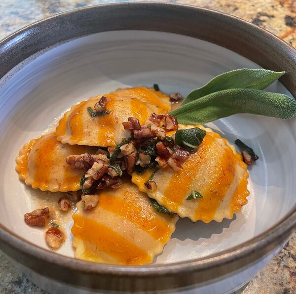 La Panarda offers Italian cuisine with a Southern accent, including sweet potato ravioli. Courtesy of La Panarda