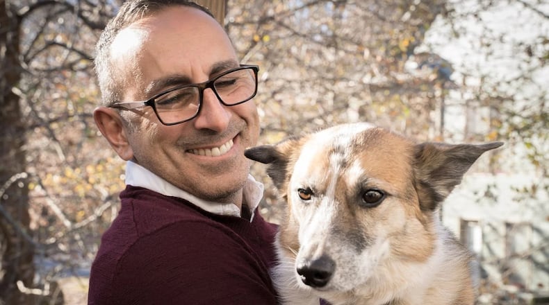Choreographer George Staib and his dog, Abby. She's one of 11 good things on his mind. (Courtesy of George Staib)