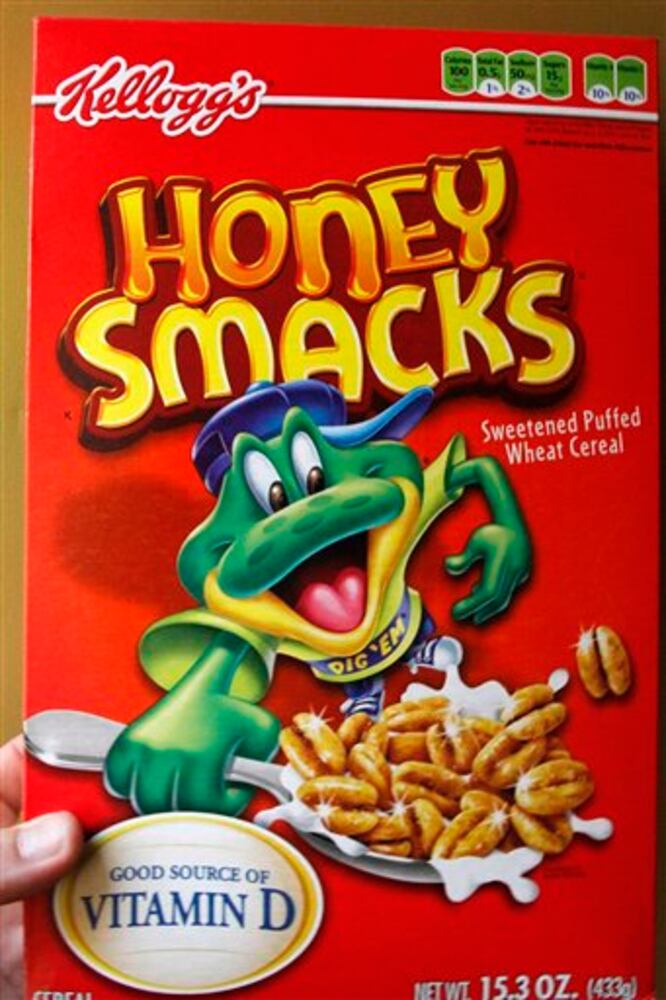 #1 - Kellogg's Honey Smacks: 55.6% sugar by weight (According to Environmental Working Group's study of children's cereals)
