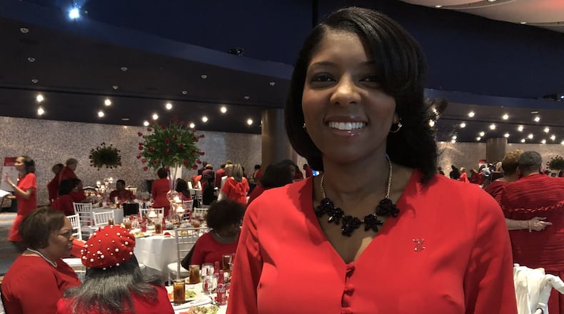 Sherry Kinard of Marietta was diagnosed with peripartum cardiomyopathy, or postpartum cardiomyopathy, a rare form of heart failure, just days after giving birth in 2003. With her life saved, she works to increase awareness about heart disease among women. GRACIE BONDS STAPLES / GSTAPLES@AJC.COM