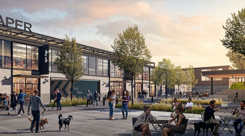 A rendering of the Westside Paper development, set to open in West Midtown in 2023.