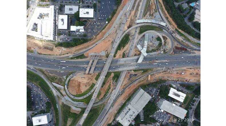 The ongoing reconstruction of the I-285/Ga. 400 interchange will require more nightly lane, ramp and street closures this week. GEORGIA DEPARTMENT OF TRANSPORTATION