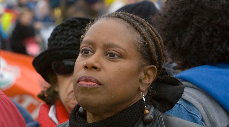 WASHINGTON... Former Georgia Rep. Cynthia McKinney at a 2007 protest. Rick McKay/File.