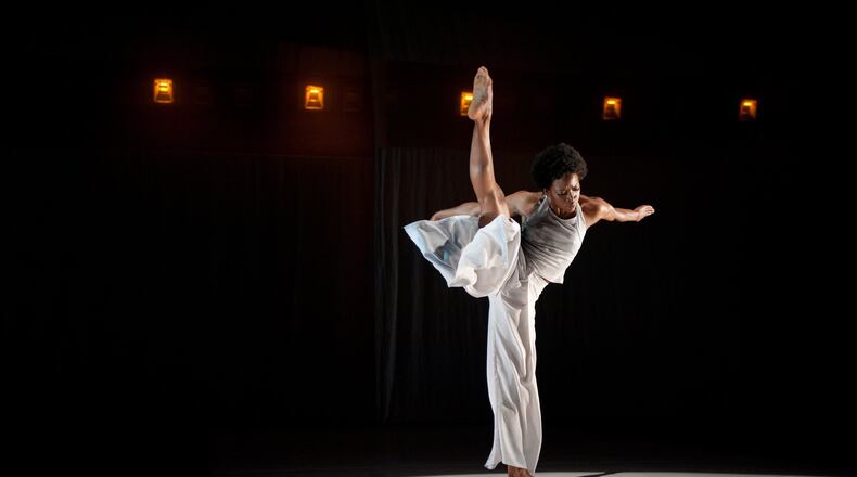 Dancer Tamisha Guy will perform in choreographer Kyle Abraham’s work “Absent Matter” as part of the “Off the Edge” festival of contemporary dance at the Rialto Center for the Arts. The festival involves two nights of performances, and “Absent Matter” is part of the March 4 program. CONTRIBUTED BY ELLEN CRANE PHOTOGRAPHY