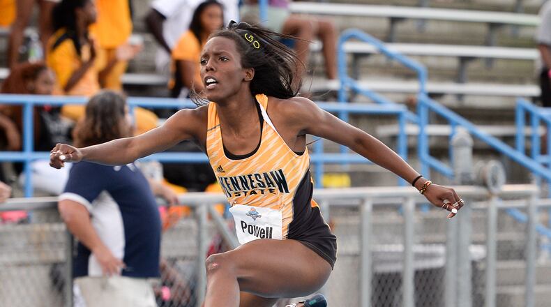 Jocselyn Powell of Kennesaw State will compete in the NCAA Track and Field Championship Finals in Eugene, Ore. (Photo credit: Todd Drexler)