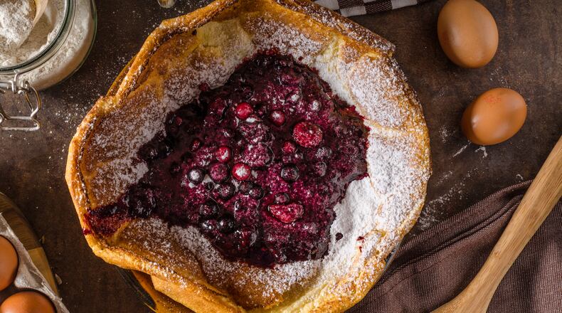 Dutch baby pancake with berries from Saints and Council. / Courtesy of Saints and Council