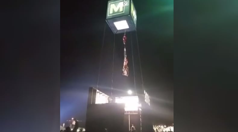 Marietta Square's first-ever New Year's Eve celebration included a "ball drop" that was as unexpected as it was memorable.