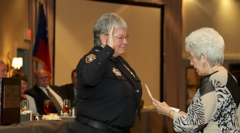 Peachtree City Police Chief Janet Moon has become the first woman to lead the Georgia Association of Chiefs of Police. Courtesy Peachtree City Police