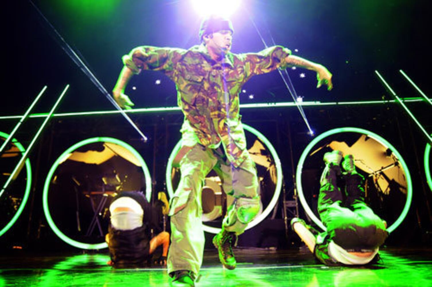 Chris Brown performs at Aaron's Amphitheatre