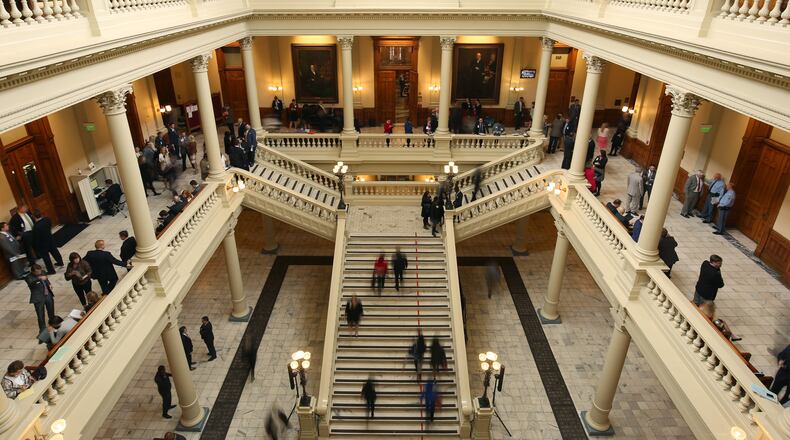 February 26, 2018 - Atlanta, Ga: The south wing is shown during Legislative day 27 at the Georgia State Capitol Monday, February 26, 2018, in Atlanta. PHOTO / JASON GETZ