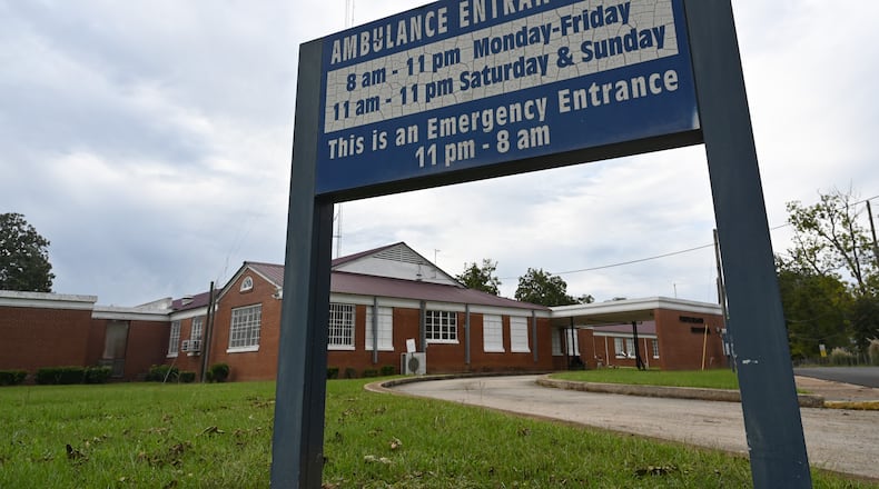 September 22, 2020 Cuthbert - Exterior of Southwest Georgia Regional Medical Center, which is closing in October, on Tuesday, September 22, 2020. Laura Wiggins had a heart attack and was treated at Southwest Georgia Regional Medical Center in Cuthbert, which is closing in October. The hospital staff was able to identify what was happening, put her on proper medicine and then make plans to get her transferred to a hospital that could treat her condition. She was taken to emory in Atlanta after she was admitted. (Hyosub Shin / Hyosub.Shin@ajc.com)