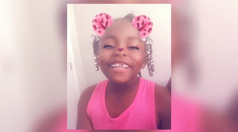 Candice Harris, 6, had her right leg mauled by a pit bull in Newton County.