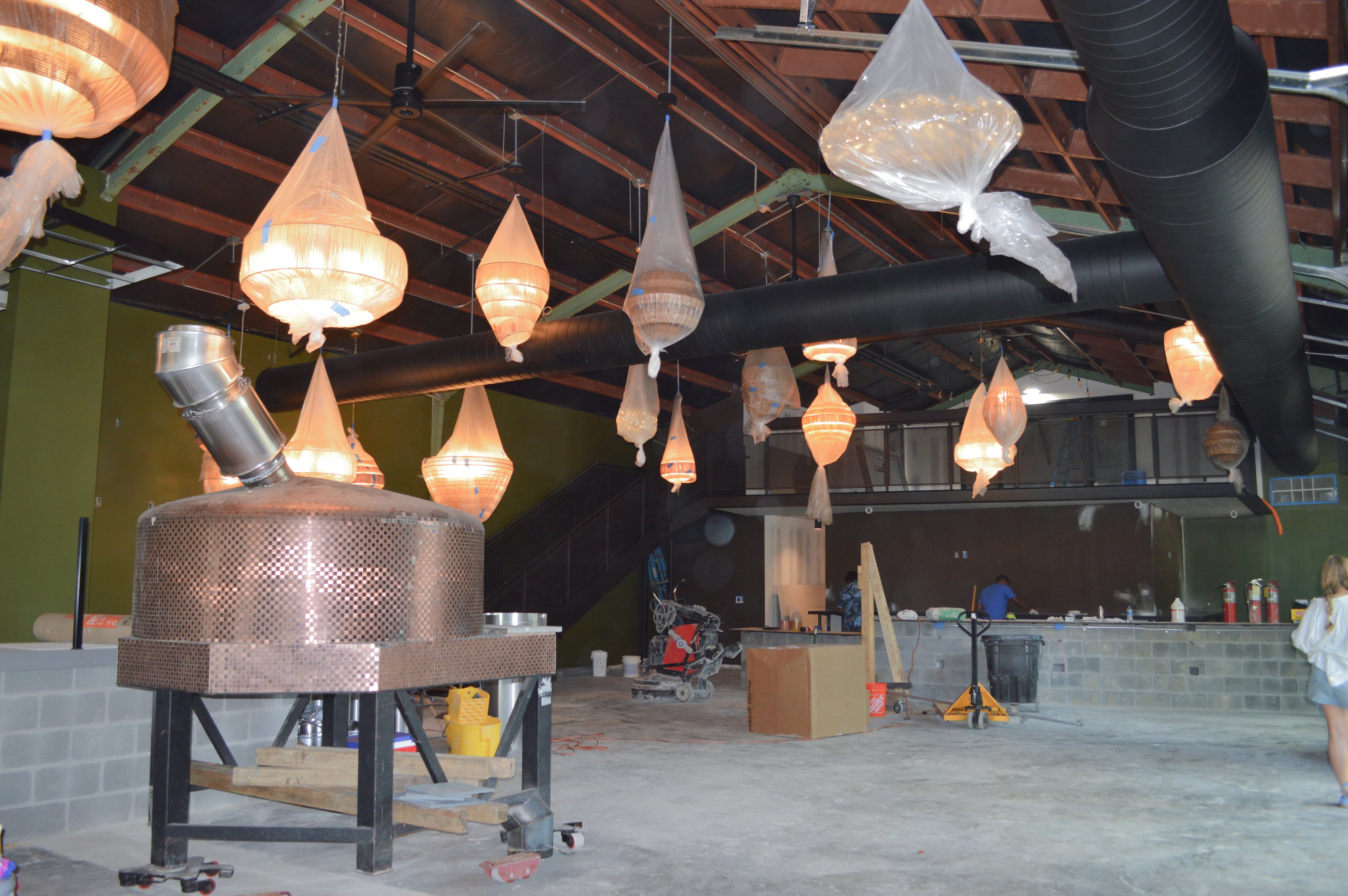 Progress on construction at the Grove, which will feature a new taproom at Monday Night Brewing's original location at the end of Trabert Avenue. (Courtesy of Monday Night Brewing)