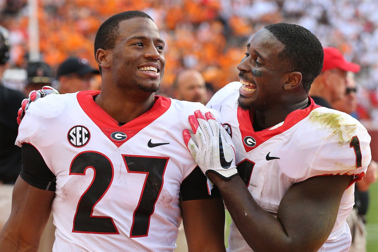 nick chubb-sony michel-georgia-running backs-NFL draft