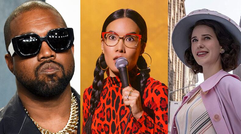 Netflix has a series about Kanye West and a comedy special featuring Ali Wong while Amazon Prime brings back "The Marvelous Mrs. Maisel." AP/PUBLICITY PHOTOS