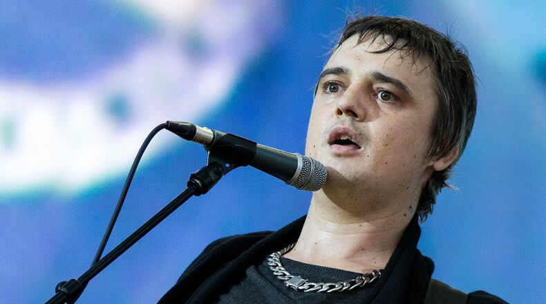 FILE PHOTO: Pete Doherty of The Libertines performs on stage at British Summer Time Festival at Hyde Park on July 5, 2014 in London, United Kingdom. Doherty had to be treated after a hedgehog quill got stuck in his finger.