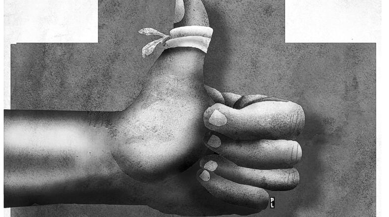 Newsart by Paul Lachine slugged 040413healthcare.jpg, for 040413 amelio ed.