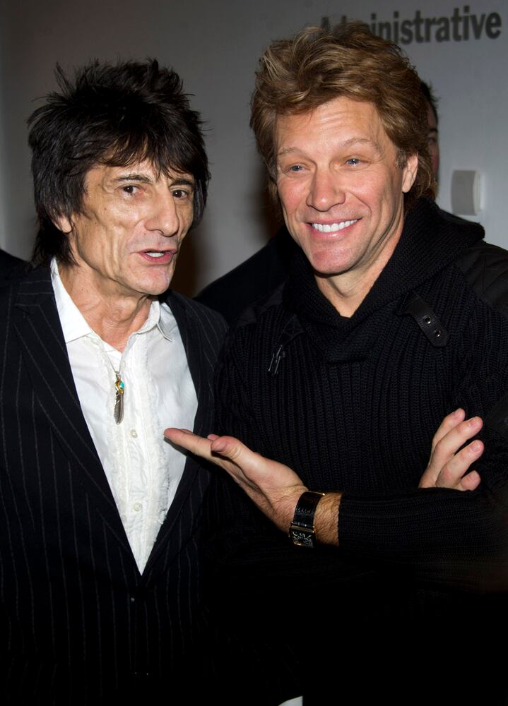 Ronnie Wood and Bon Jovi