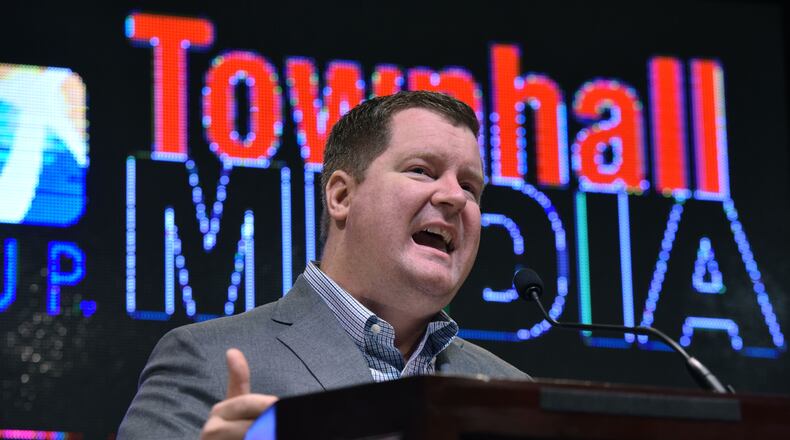 WSB Radio host Erick Erickson, explaining why he had cut Donald Trump from an Atlanta parade of GOP presidential candidates in August 2015. HYOSUB SHIN / HSHIN@AJC.COM