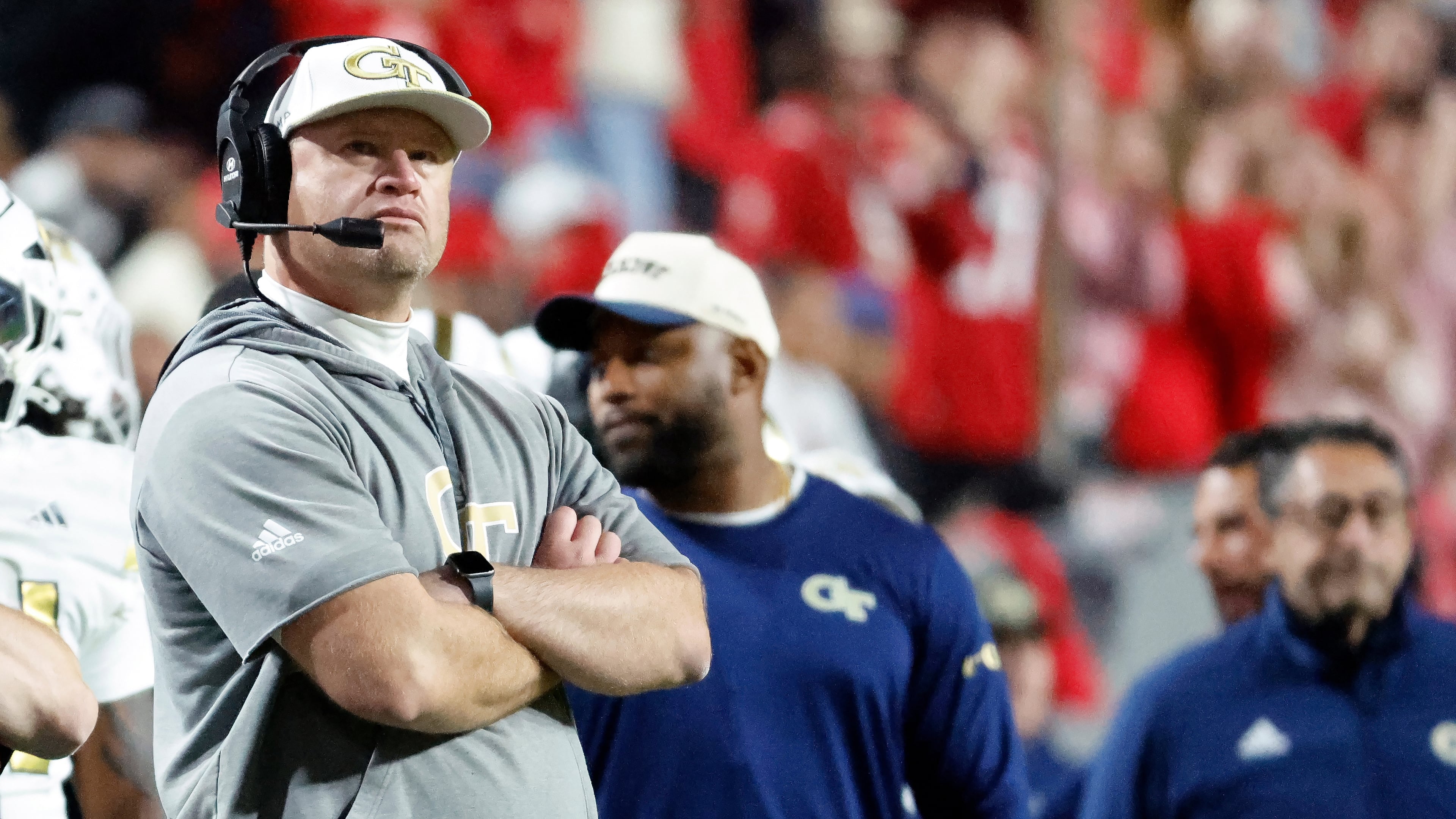 After Georgia Tech suffered its first loss of the season last weekend at North Carolina State, Yellow Jackets coach Brent Key said: "We got a bye week to do that, to improve in every area of the program. That’s every Sunday. That’s no different than what we’d normally do, what I would normally do." (Karl DeBlaker/AP)