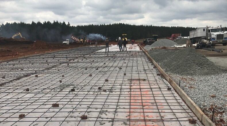 An image of the quarantine space under construction in Monroe County.