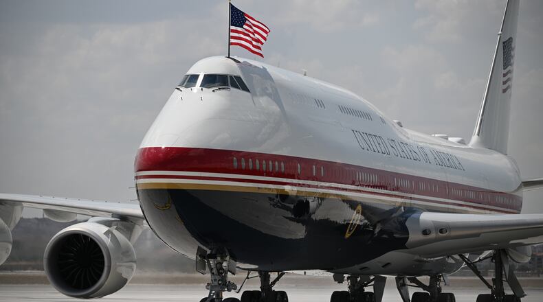 Air Force One carrying President Donald Trump arrives for the NATO summit in Ankara, Turkey, Tuesday, July 7, 2026. (Abdullah Güçlü, Pool Photo via AP)