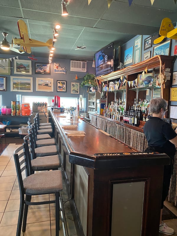 Downwind, the restaurant at the Peachtree DeKalb Airport, features  a songwriters’ open mic on the first Monday of the month. (Ligaya Figueras/AJC)