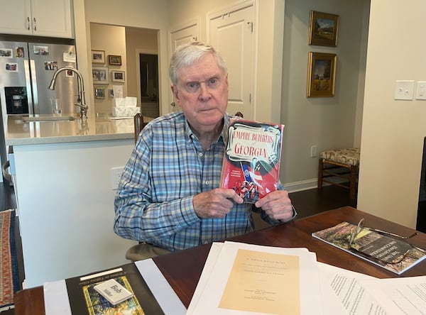 Bob Miller, a retired attorney has waged a one-man campaign to get the name of Mildred Lewis Rutherford removed from a building at the University of Georgia. (Bill Torpy/AJC)
